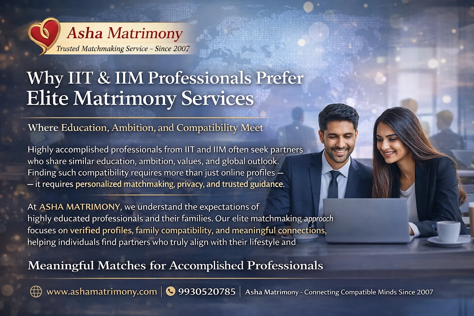 Why IIT & IIM Professionals Prefer Elite Matrimony Services